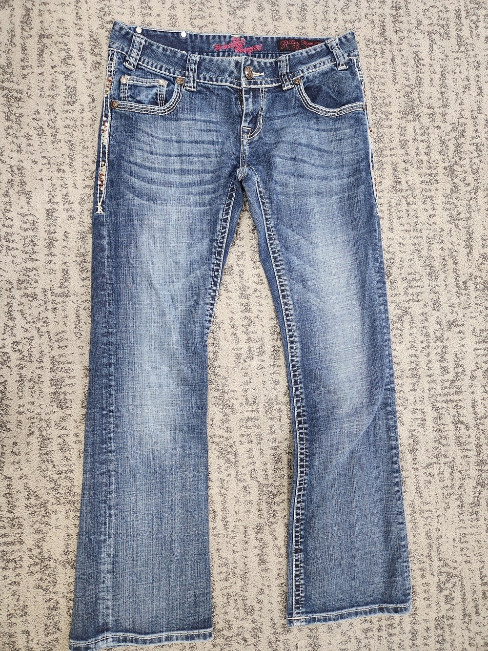 Rock & Roll Cowgirl Women's Medium Blue Boot Cut Jeans